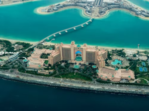 Aerial view of a coastal business hub, illustrating the expansive potential and opportunities of KIZAD Free Zone.